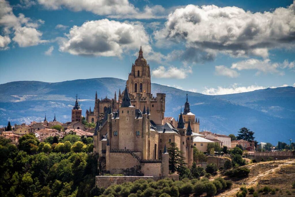 The enormous Alcázar of Segovia in Spain