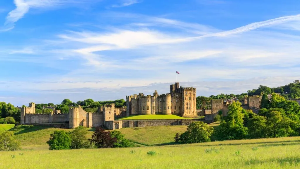 beautiful medieval Alnwick Castle in England