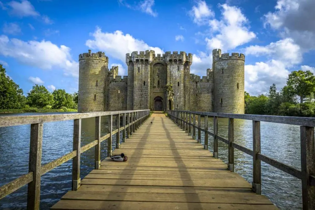 Picturesque Bodiam Castle in England