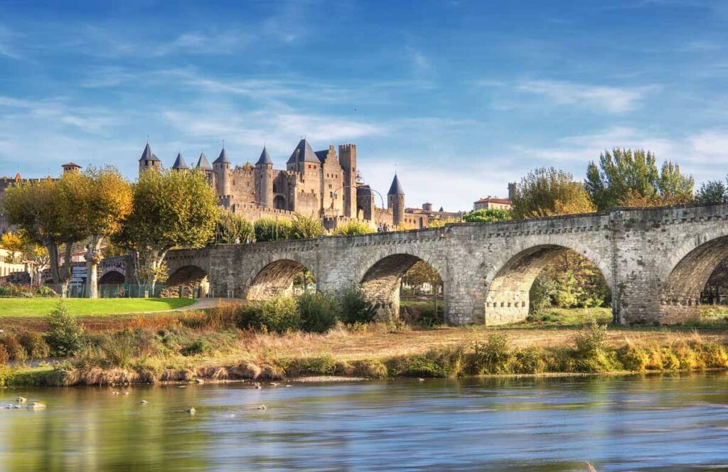  Cite de Carcassonne is one of the historical French landmarks that is a UNESCO World Heritage Site