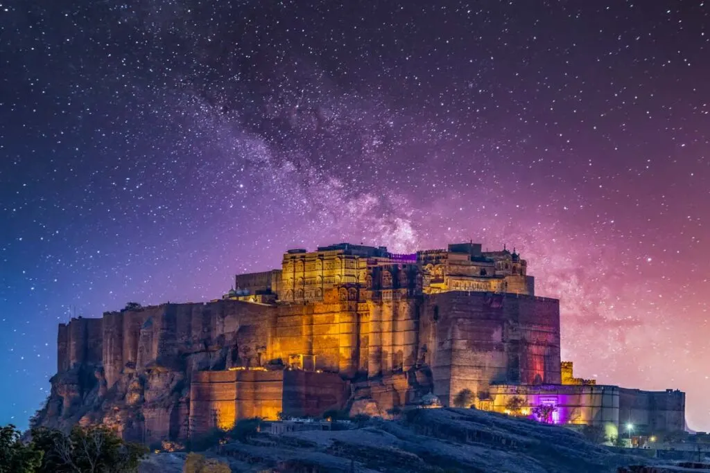 The colossal Mehrangarh Fort in India is one of the largest castles in the world