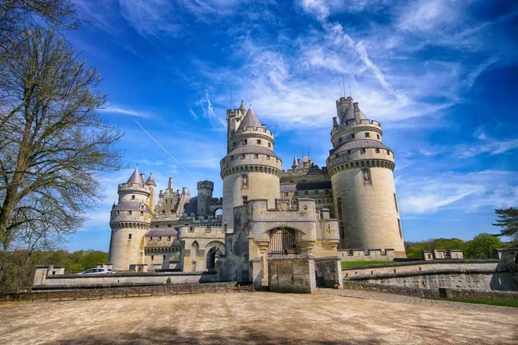 The gigantic Pierrefonds Castle in France