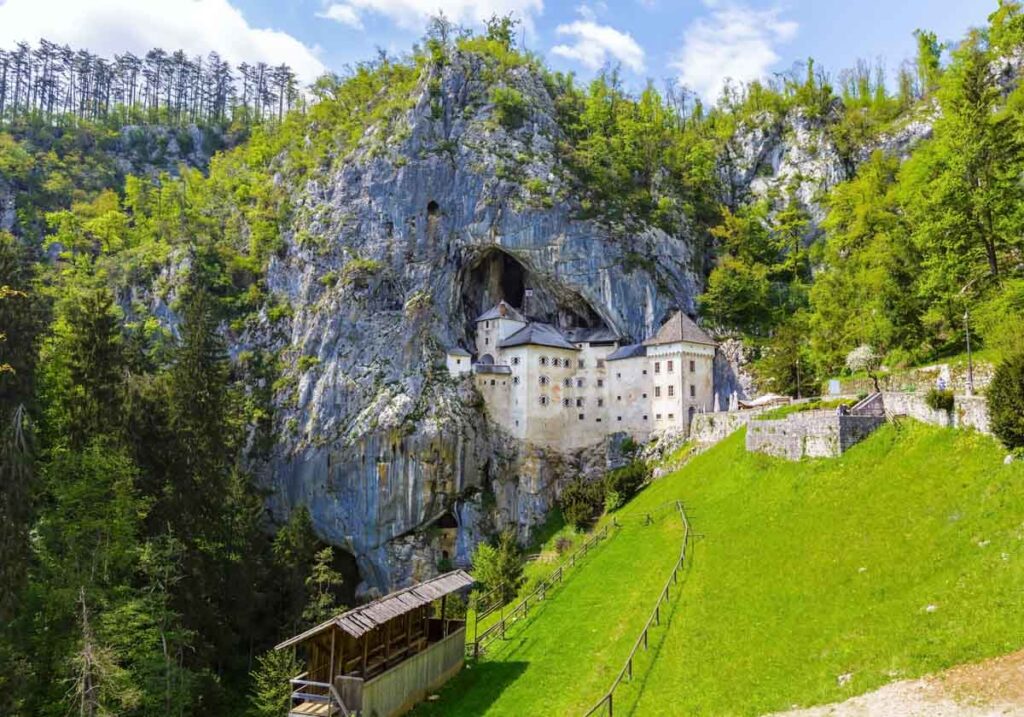 The dramatic Predjama Castle built in a cave in Slovenia