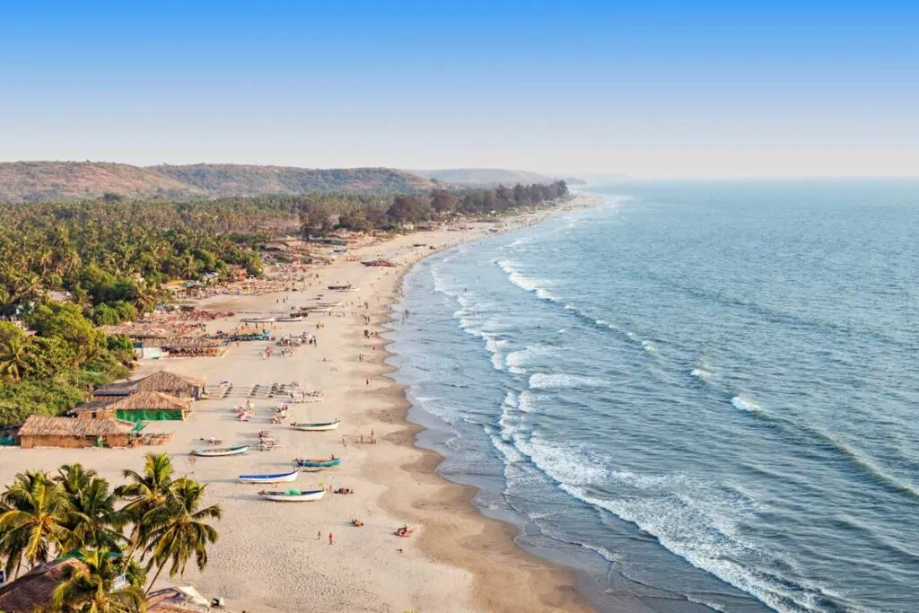 Beautiful Arambol beach in Goa, India