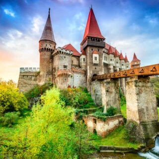 The impressive Corvin Castle in Romania