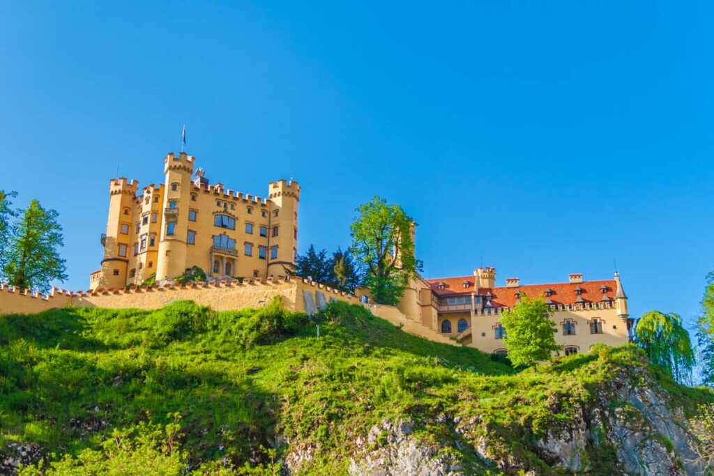 The magnificent Gothic castle Schloss Hohenschwangau used to be a a hunting residence of Bavarian Royalty