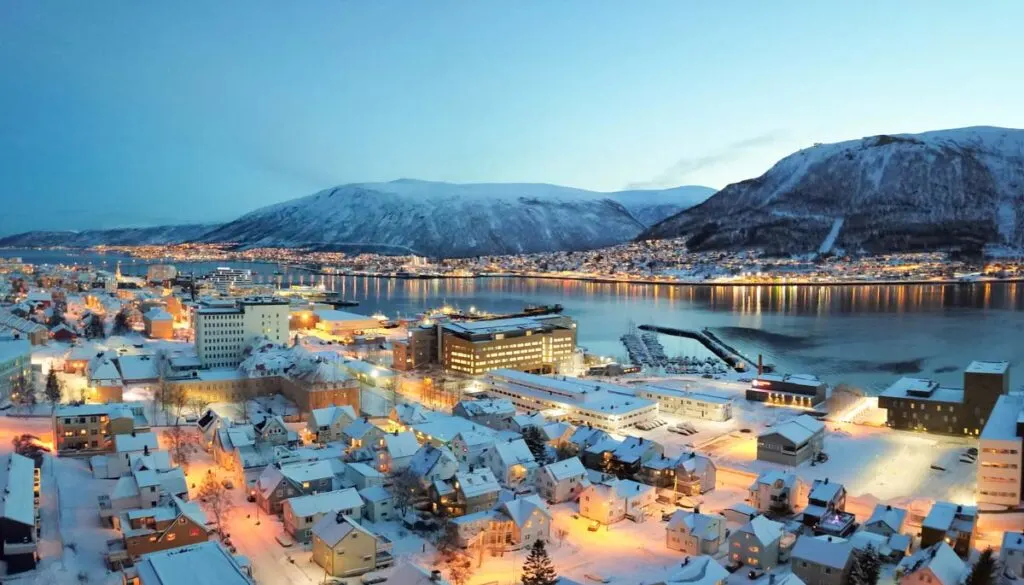 evening scene at Tromsø, Norway