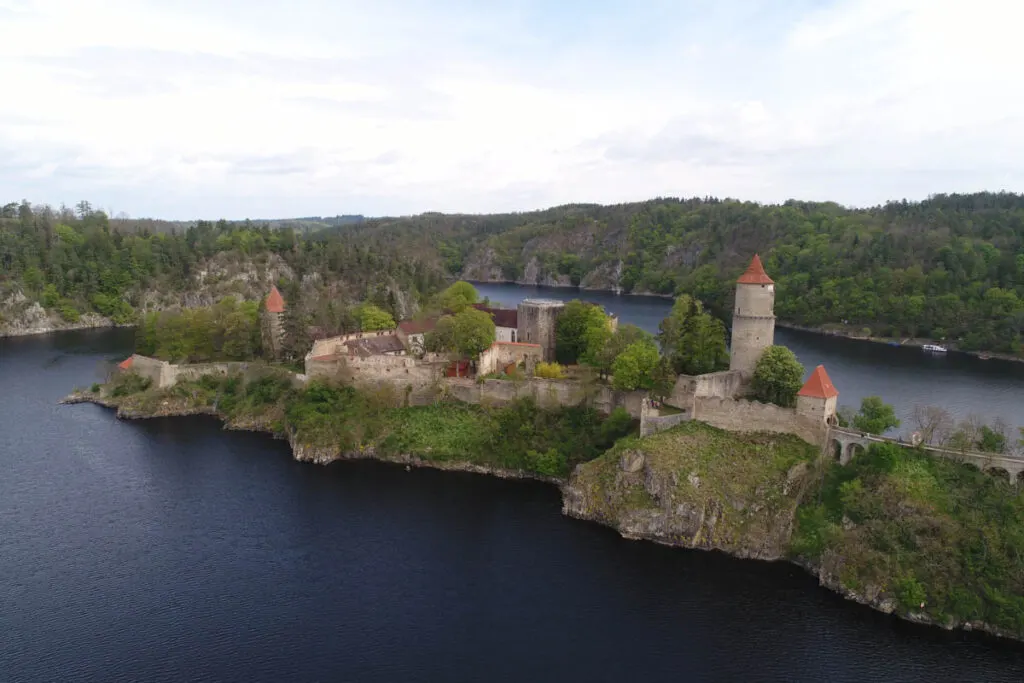 Strategically located Zvíkov Castle in Czech Republic