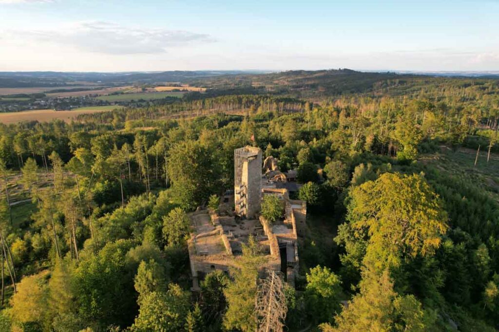 Orlik Castle ruins in Czech Republic