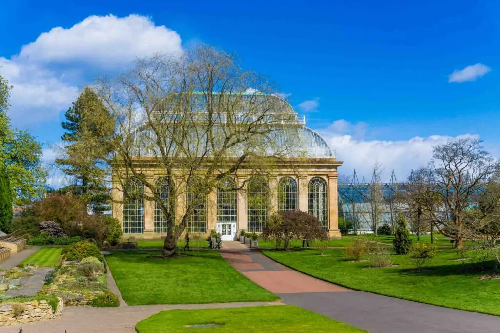Glasshouse at the Royal Botanical Gardens in Edinburgh, Scotland