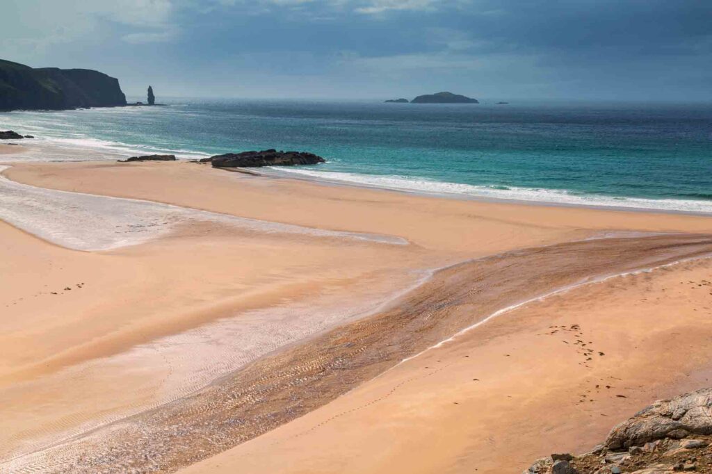 Sandwood Bay beach in Scotland