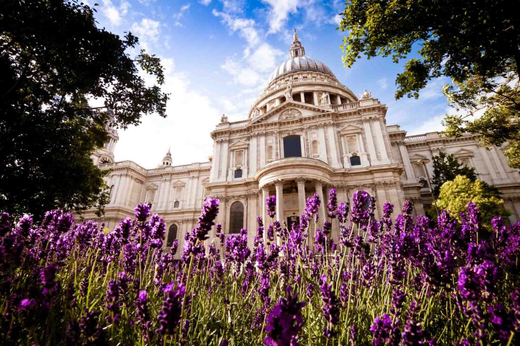 St Paul's Cathedral, London in the springtime