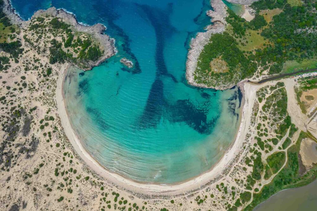 Sandy beach of Voidokoilia, Greece