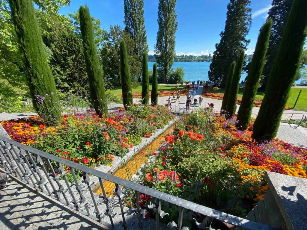 Floral Water Cascade in Flower Island Mainau, Germany