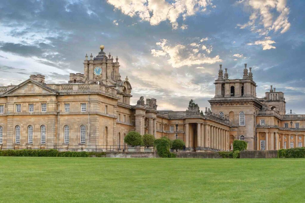 View of Blenheim Palace in Oxfordshire, England