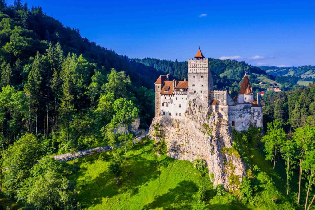 The medieval Castle of Bran in Romania, known for the myth of Dracula