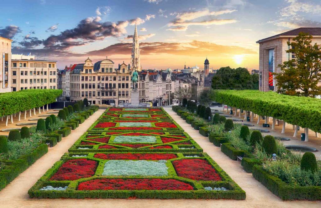 Brussels at sunset, Belgium