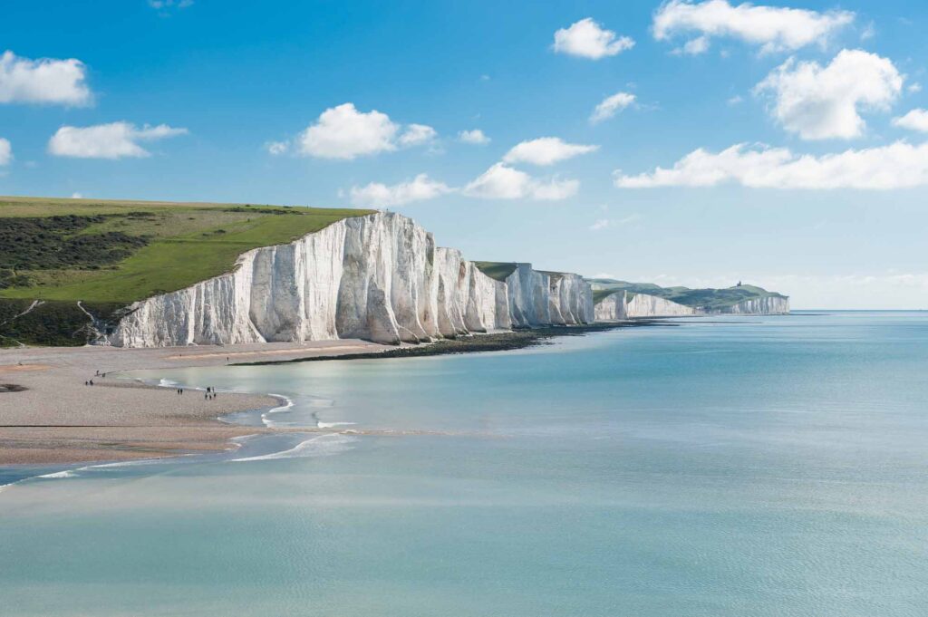 Seven Sisters National park, white cliffs, East Sussex, England