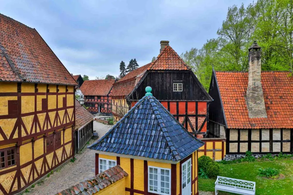 Aarhus city on a cloudy spring day, Denmark