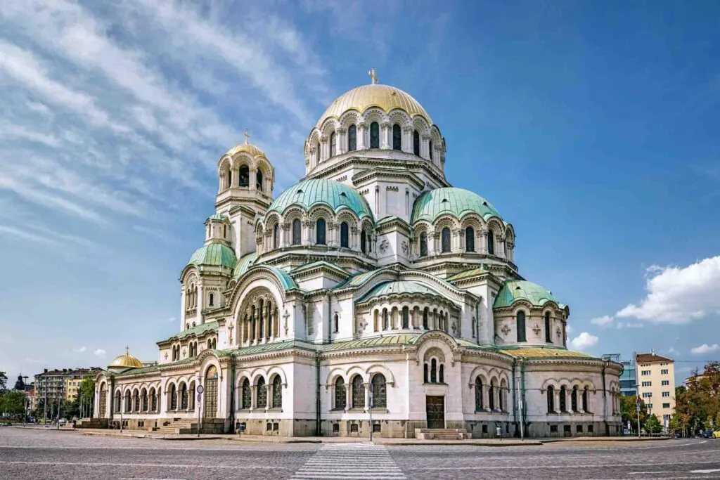 The Alexander Nevsky Cathedral in the downtown of Sofia, Bulgaria