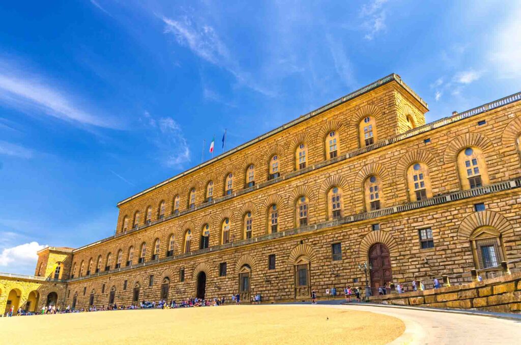 Facade of Palazzo Pitti palace, Tuscany, Italy