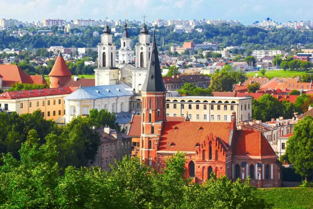 Kaunas from Aleksotas hill, Lithuania