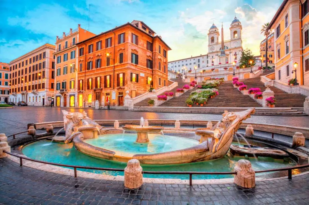 Piazza di Spagna in Rome, Italy