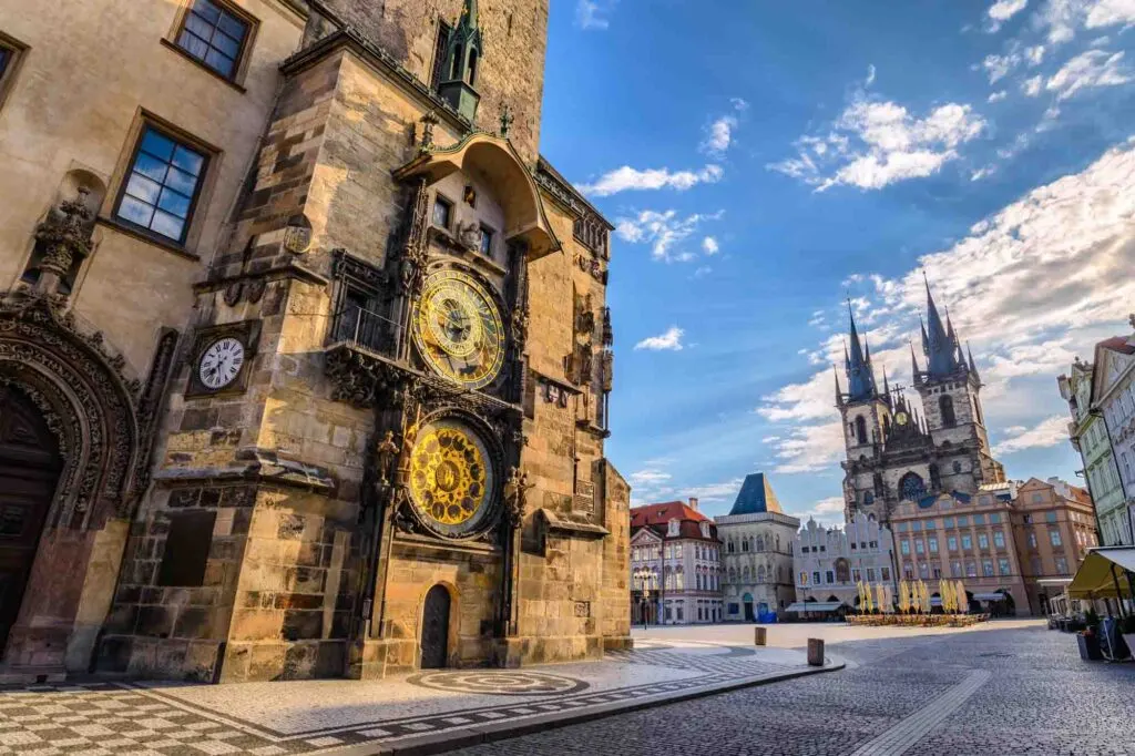 Astronomical Clock Tower in Prague Old Town Square, Czech Republic