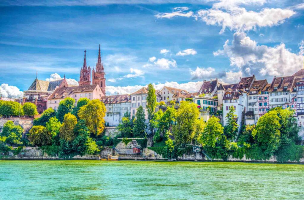 Riverside of Basel, Switzerland