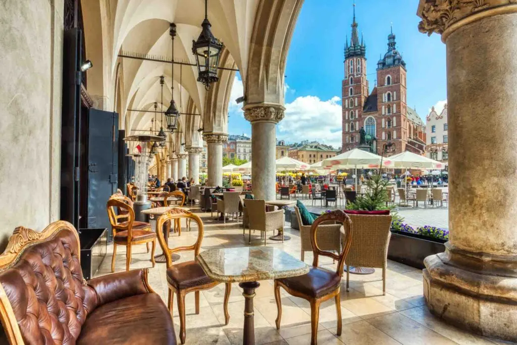 St. Mary's Basilica on the Krakow Main Square during the Day, Krakow, Poland