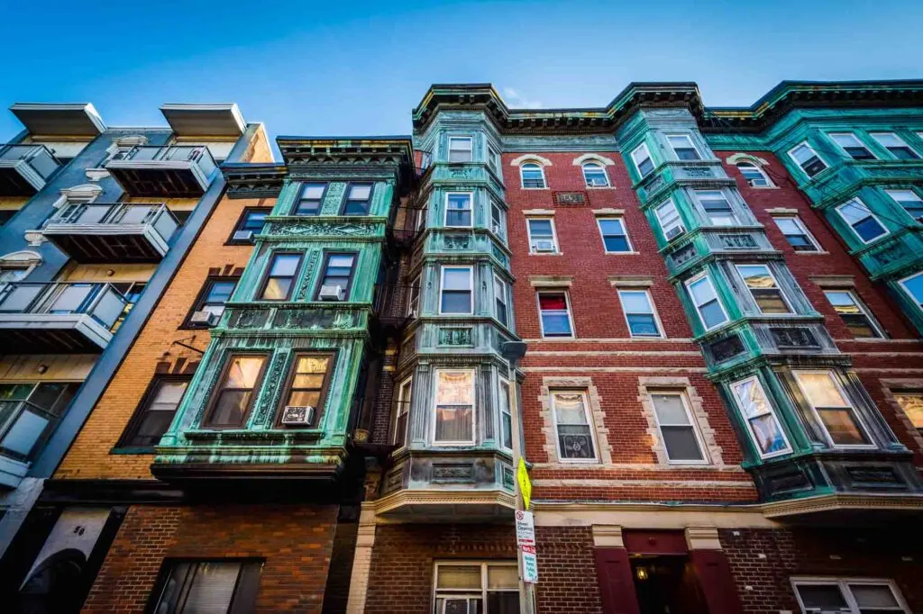 Historic buildings in the North End of Boston, Massachusetts