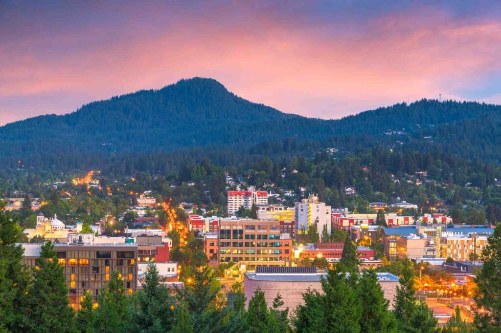 cityscape in Eugene, Oregon